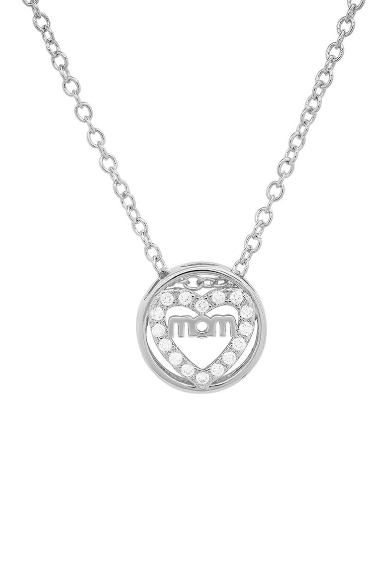 Mom Pendant Necklace, Main, color, METALLIC