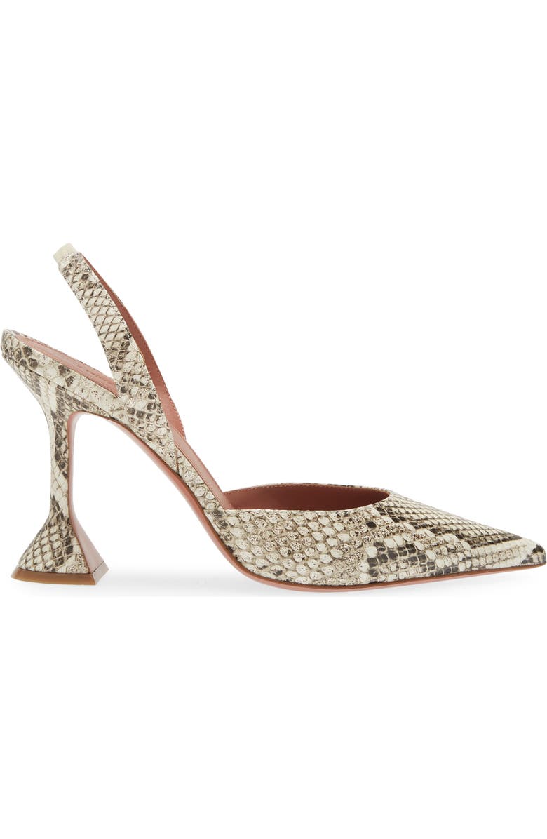 Amina Muaddi Holli Snakeskin Embossed Slingback Pump, Alternate, color,