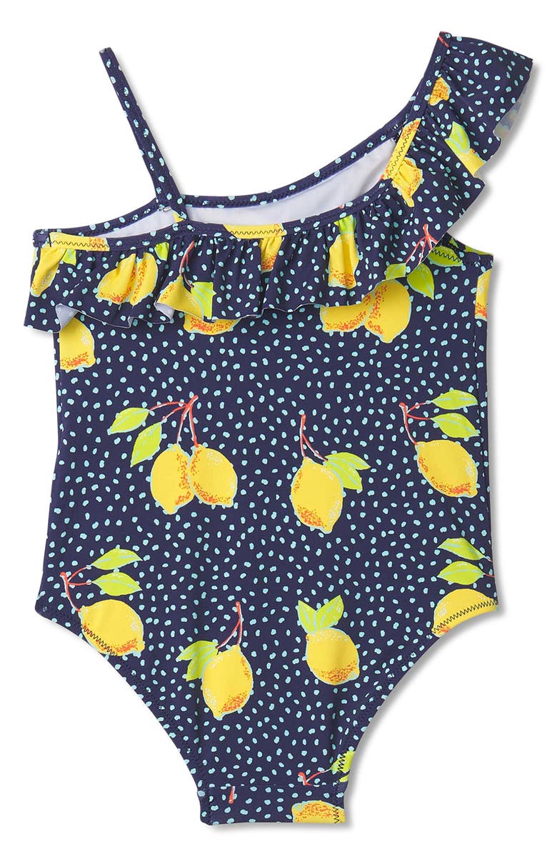 Hatley Kids' Fresh Lemons Ruffle Trim One-Piece Swimsuit, Alternate, color, 