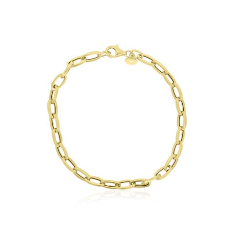 Gold Round Link Bracelet