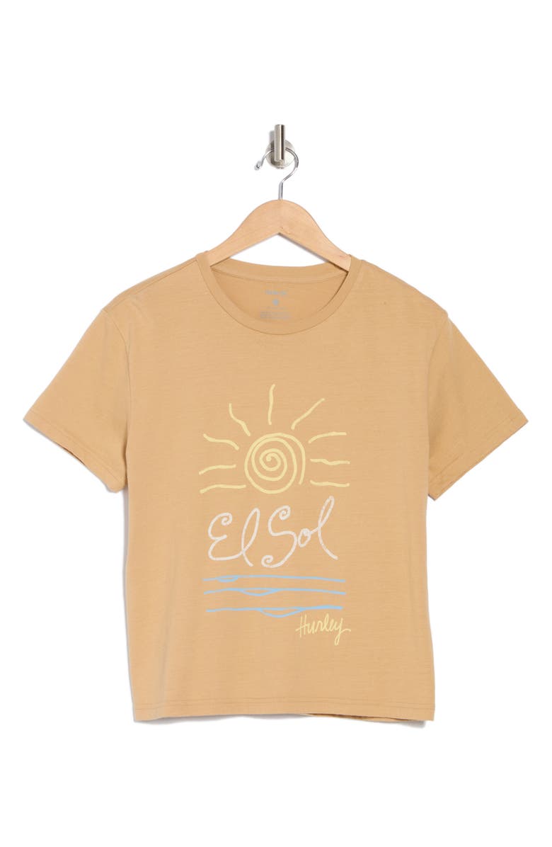 Hurley The Sun Graphic T-Shirt, Alternate, color, Tan