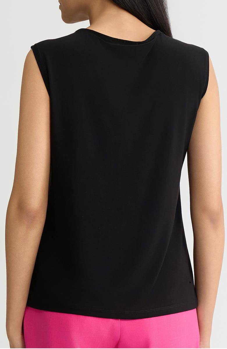 KASPER Twist Cap Sleeve Shell, Alternate, color, Black