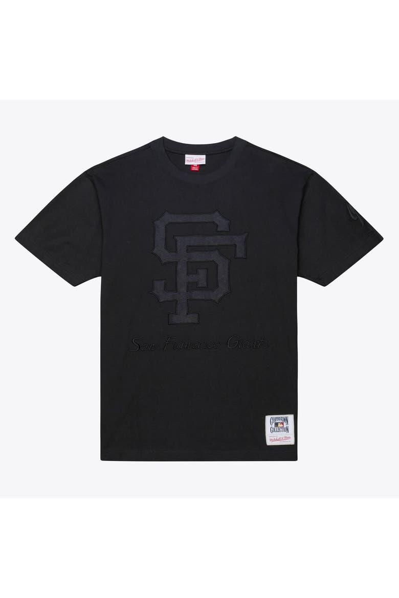 Men Mitchell & Ness Black San Francisco Giants Cooperstown Collection Phantom T-Shirt, Main, color, Black