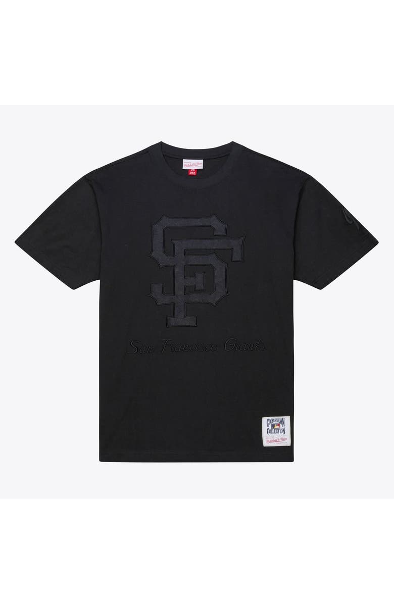 Mitchell & Ness Men Mitchell & Ness Black San Francisco Giants Cooperstown Collection Phantom T-Shirt, Main, color, Black