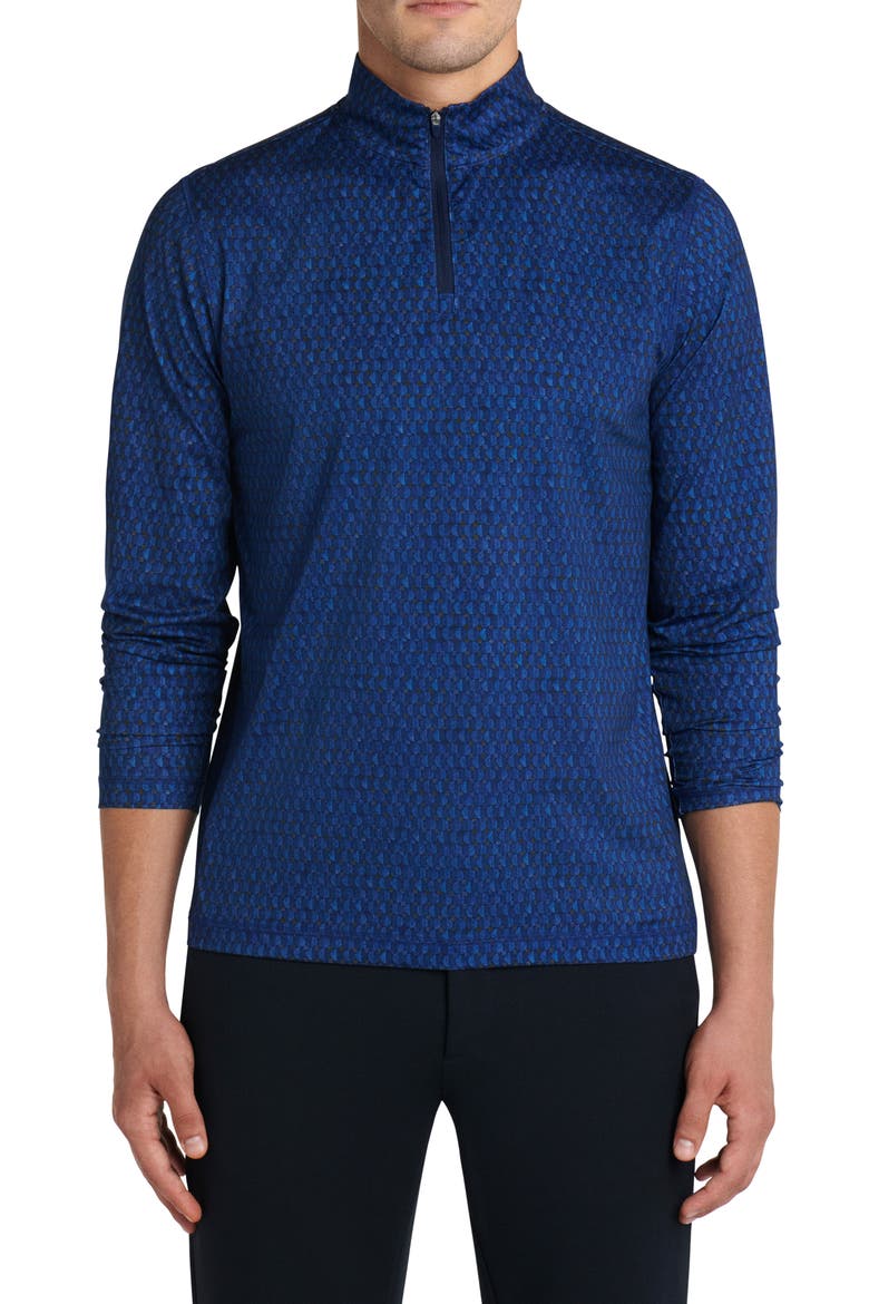 OoohCotton® Quarter Zip Pullover, Main, color, NIGHT BLUE