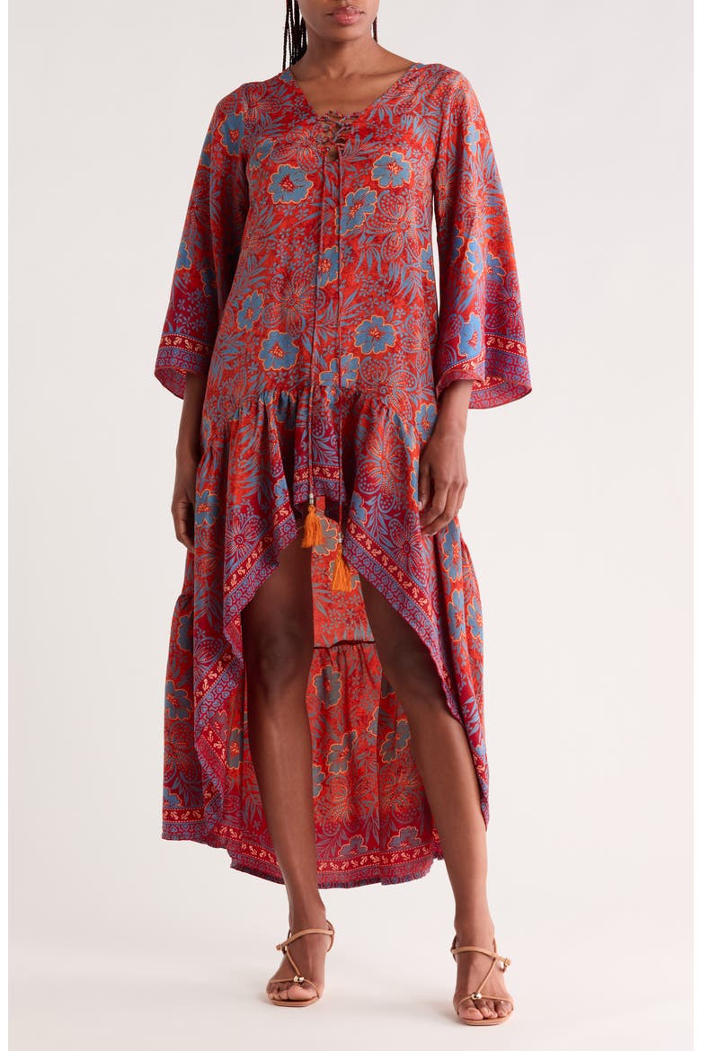 High Low Tunic Dress, Main, color, RED
