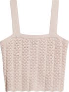 DELUC Capri Crop Pointelle Top