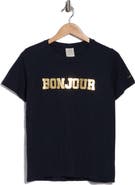 Cinq à Sept Foil Bonjour Au Revoir Graphic T-Shirt