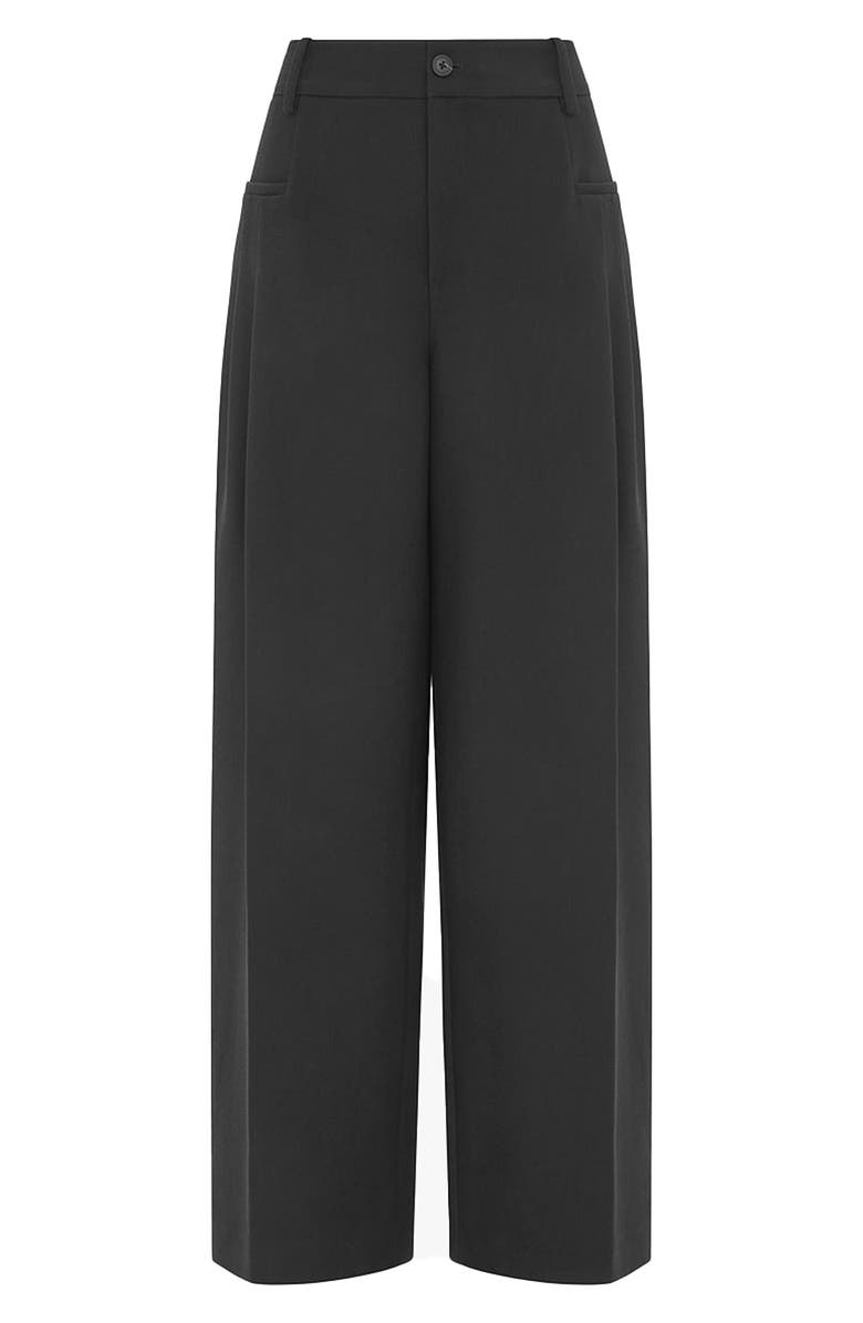 ALIGNE Genevieve Wool Blend Wide Leg Pants, Alternate, color, Black