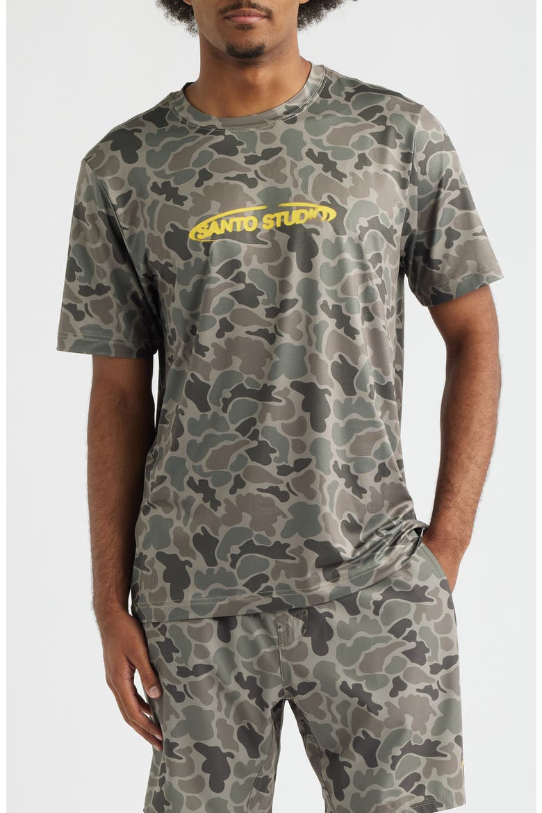 Racer Tech Camo T-Shirt, Main, color, ARMY