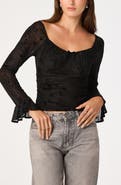 ASTR the Label Belsie Burnout Mesh Top