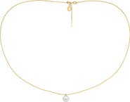 EFFY 14K Gold Diamond & Freshwater Pearl Necklace