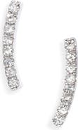 Meira T Curved Diamond Bar Earrings