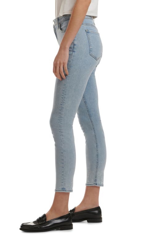 Jen7 By 7 For All Mankind Bleach Splatter Hem Crop Skinny Jeans In Yellow