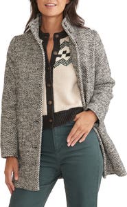 Marine Layer Stephanie Herringbone Cocoon Coat