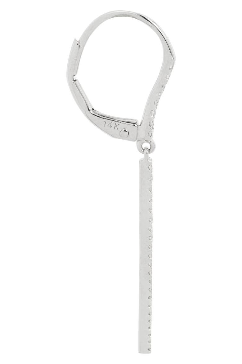 Diamond Spike Earrings, Alternate, color, SILVER