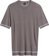 BOSS Norberto Linen Blend Short Sleeve Sweater