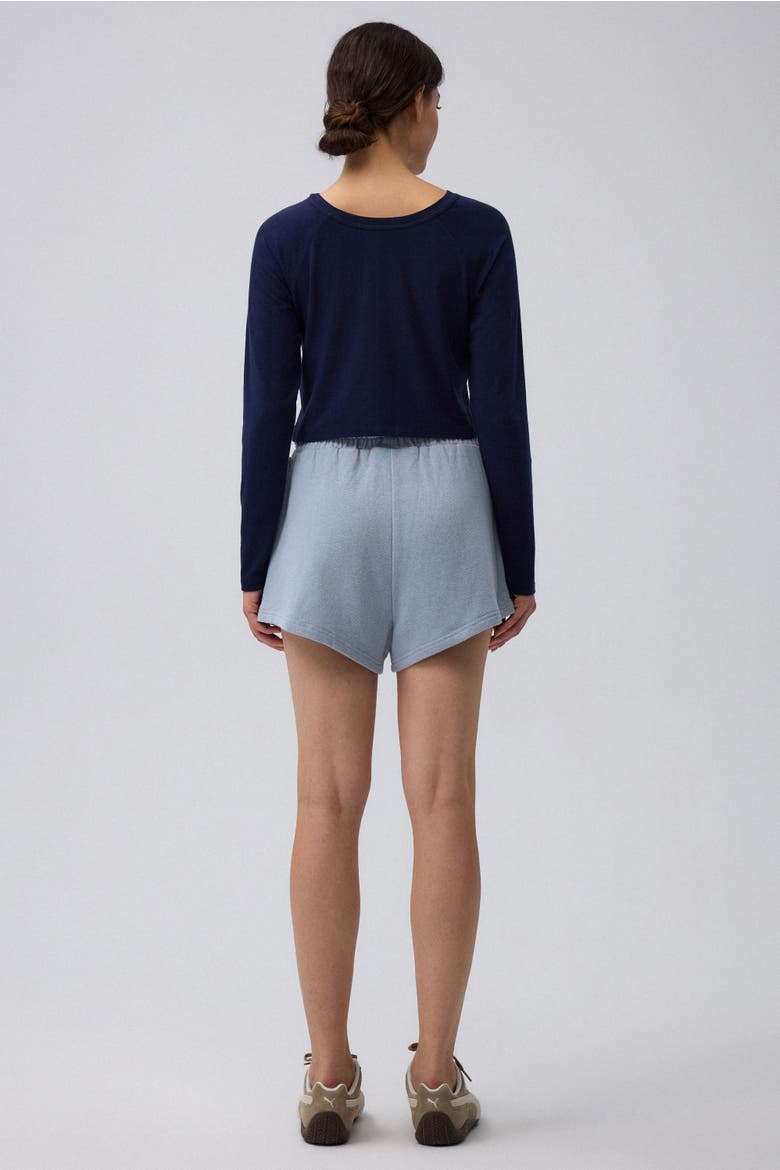 Hemp Essentials Cropped Raglan Tee, Alternate, color, indigo