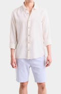 Velez Men Long-Sleeve Linen Shirt Semi-Fitted Silhouette