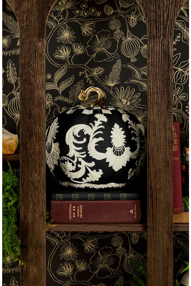 Courtly Check Black Cameo Pumpkin, Alternate, color, BLACK