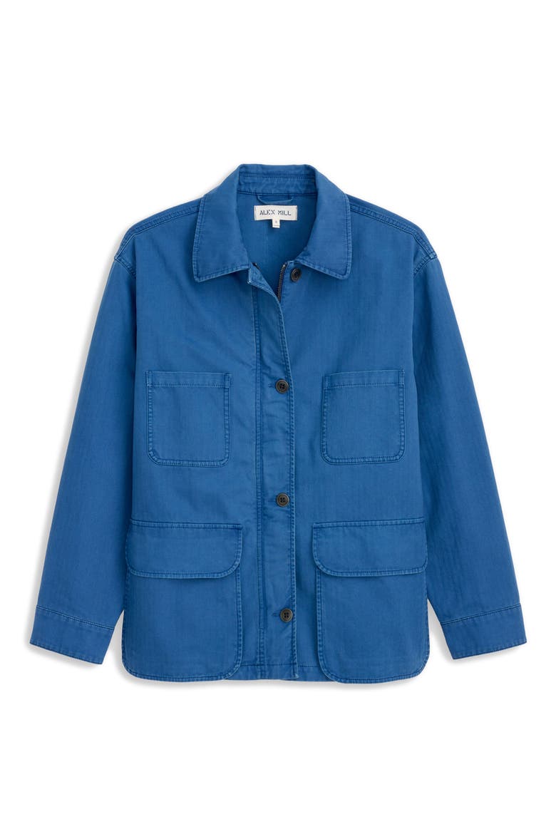 Cotton Painter Jacket, Alternate, color, WASHED COBALT