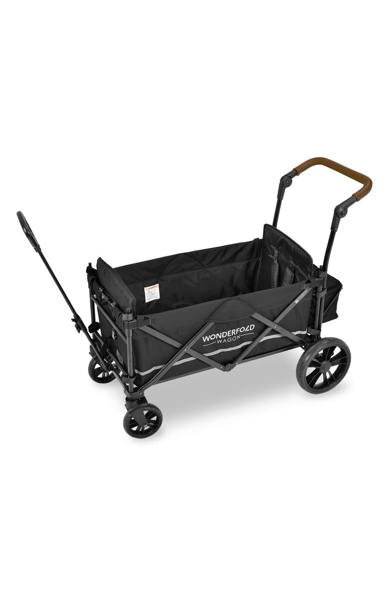 WonderFold Wagon Push/Pull Double Stroller Wagon - Black, Alternate, color, 