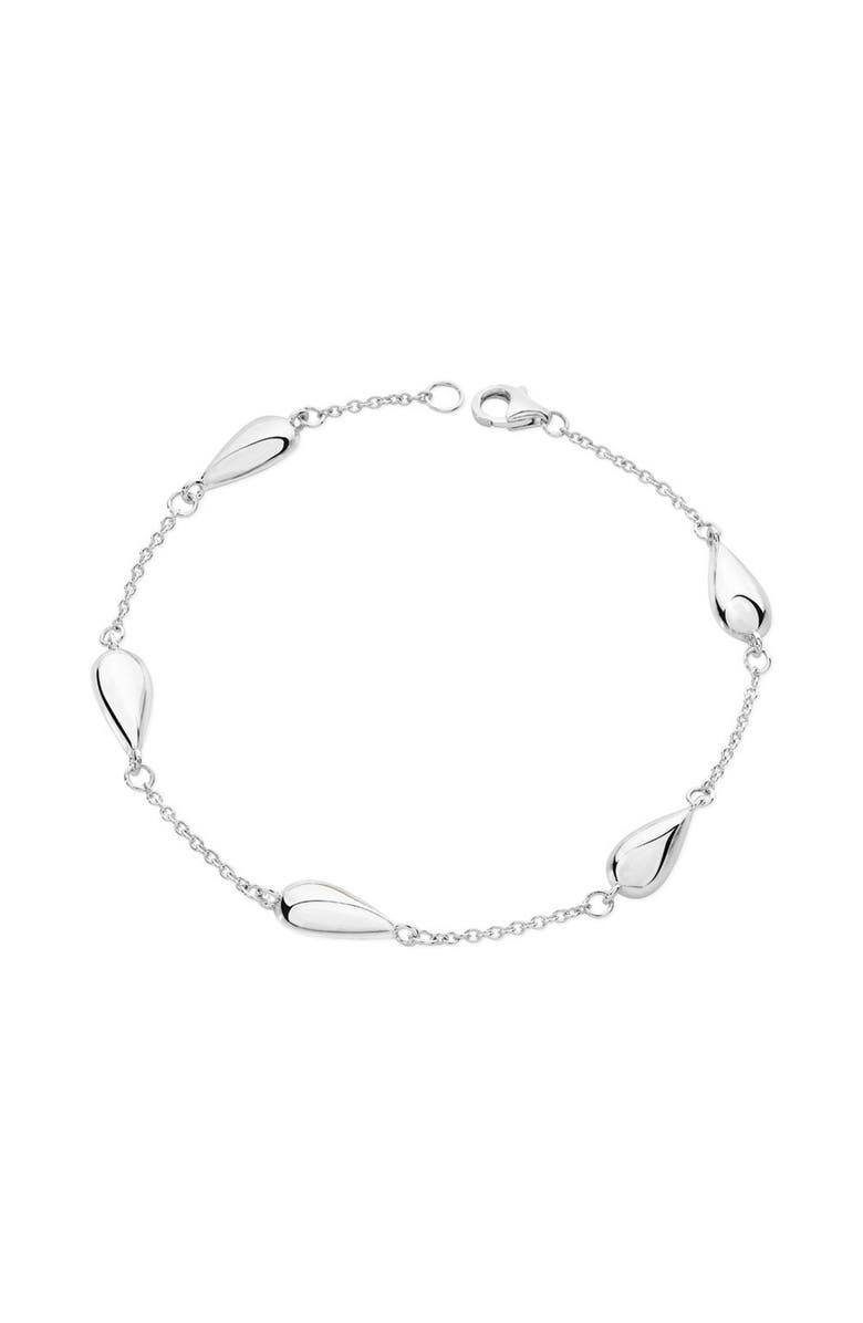 Lucy Quartermaine Station Tear Drop Bracelet, Main, color, Sterling Silver