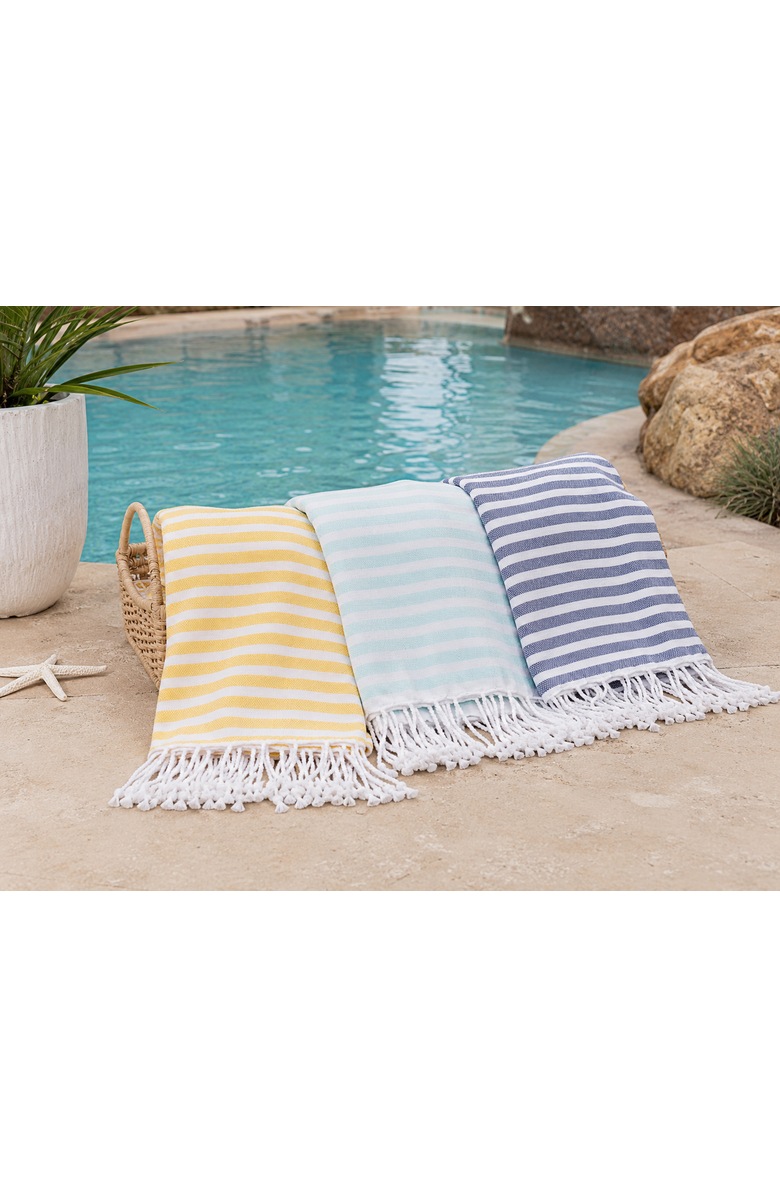 C&F Home Cabana Stripes Fouta Towel, Alternate, color, White