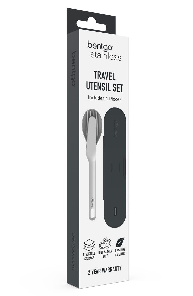 BENTGO Stainless Steel Travel Utensil Set - Carbon, Alternate, color,