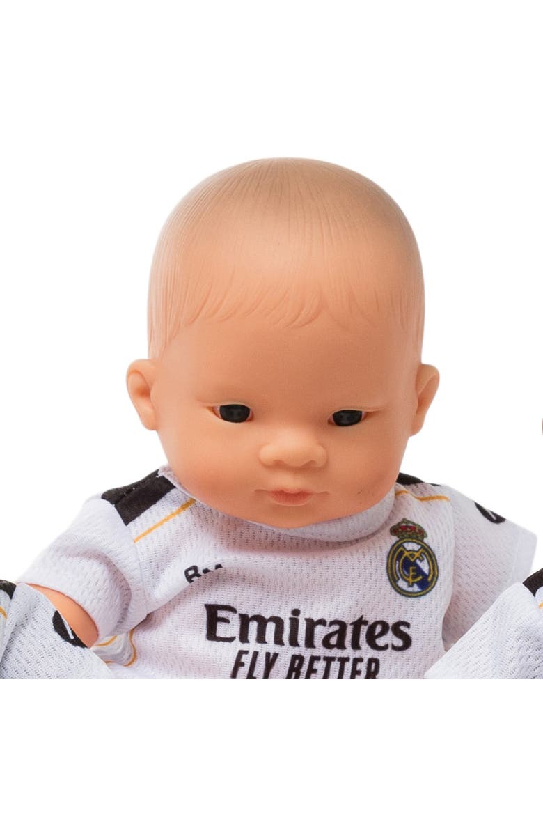 8 1/4 inch Baby Girl Doll with Real Madrid Soccer Jersey, Alternate, color, Medium Skin