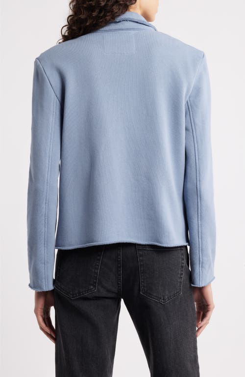 Frank & Eileen Mini Belfast Crop Knit Peacoat In Gray
