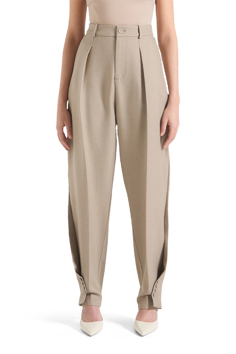 Sophie Twist Leg Tailored Trousers, Alternate, color, Taupe