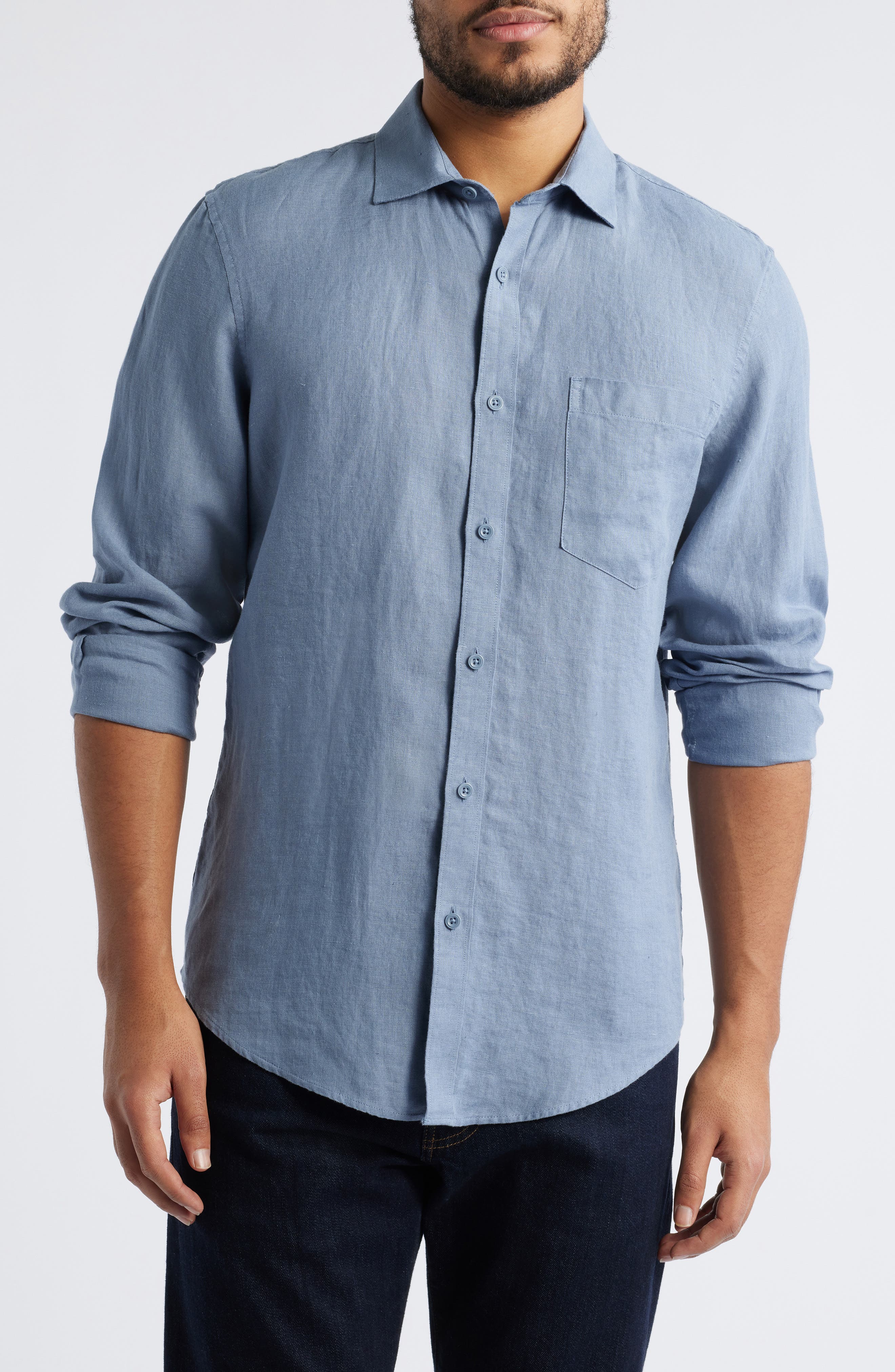 Linen Button-Up Shirt
