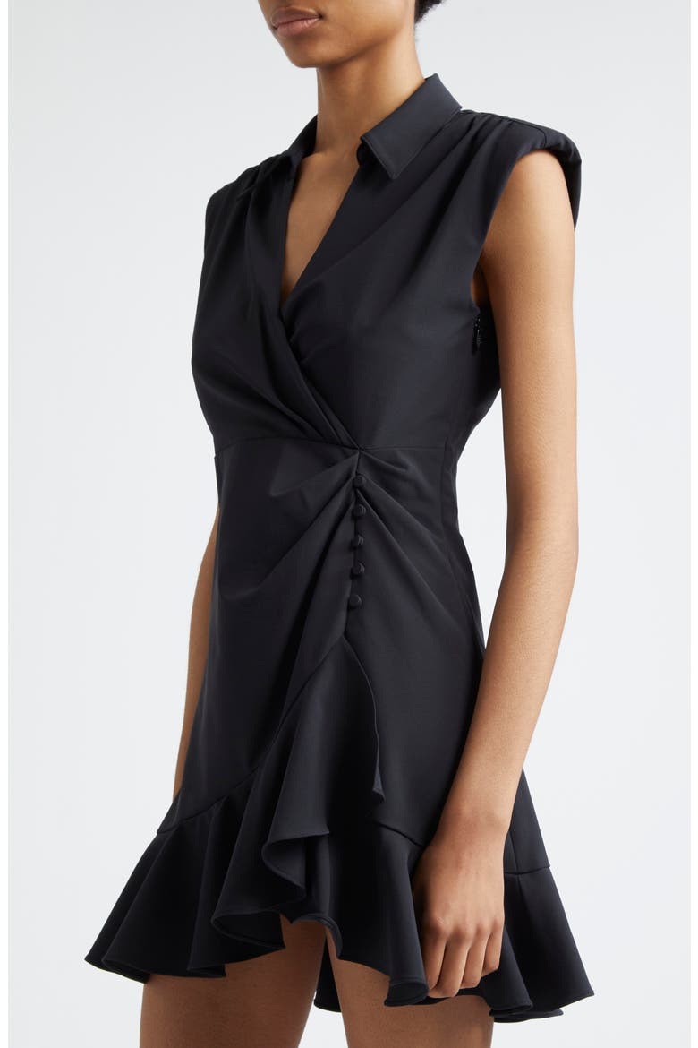 Beatrice Cap Sleeve Minidress, Alternate, color, BLACK