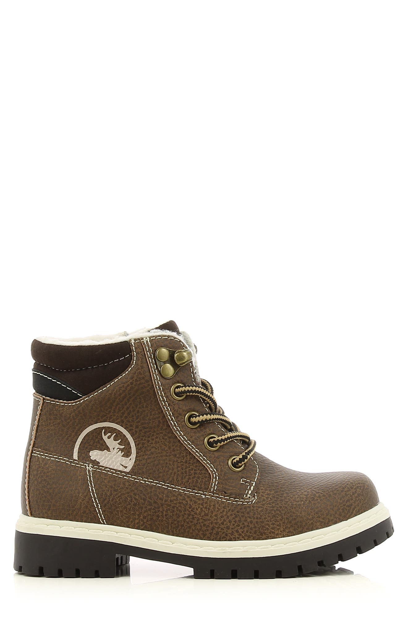 Lumberjack Boot, Alternate, color, BROWN FAUX LEATHER
