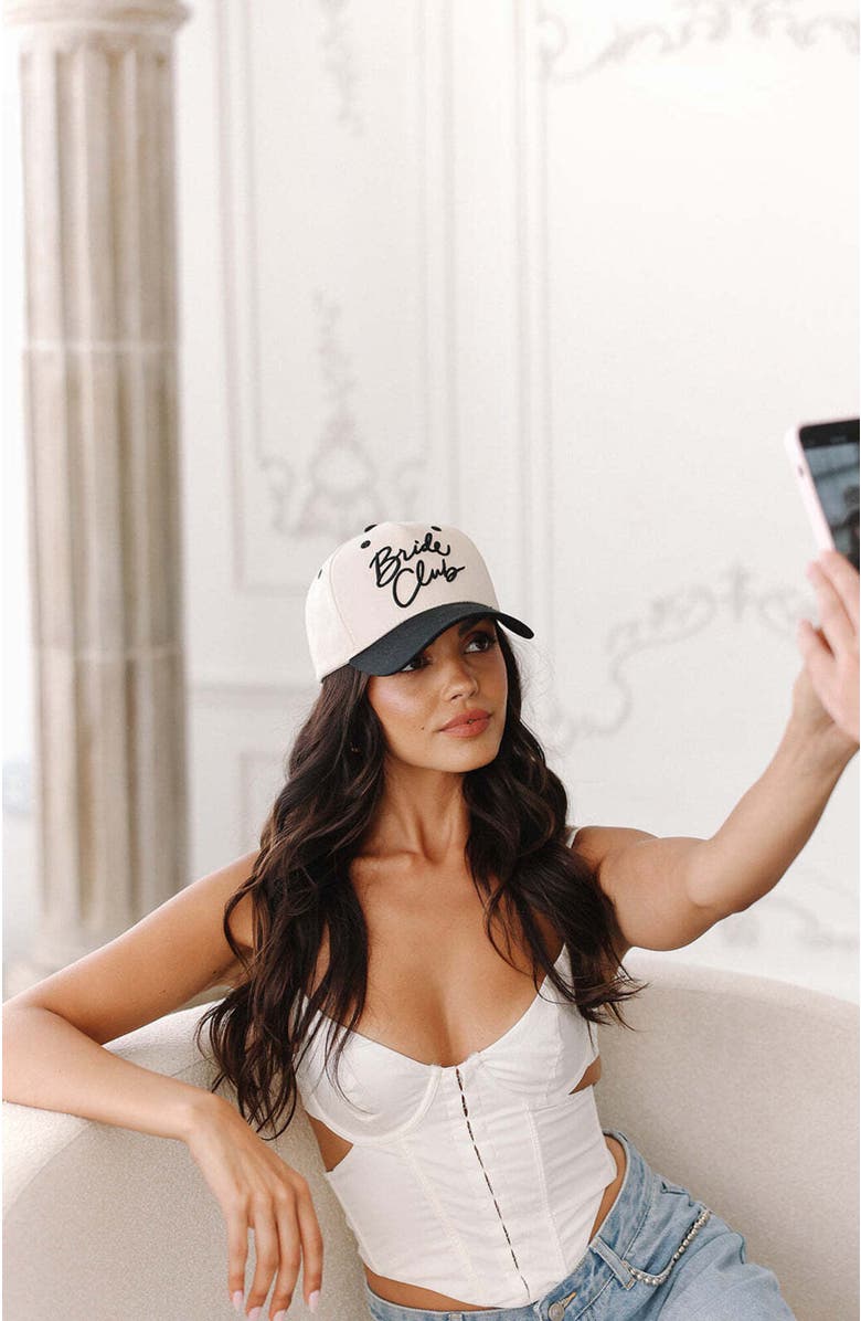 Untamed Petals BRIDE CLUB Baseball Hat - Black, Alternate, color, Black