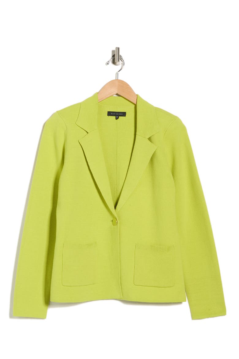 Sweater Blazer, Alternate, color, BRIGHT CHARTREUSE