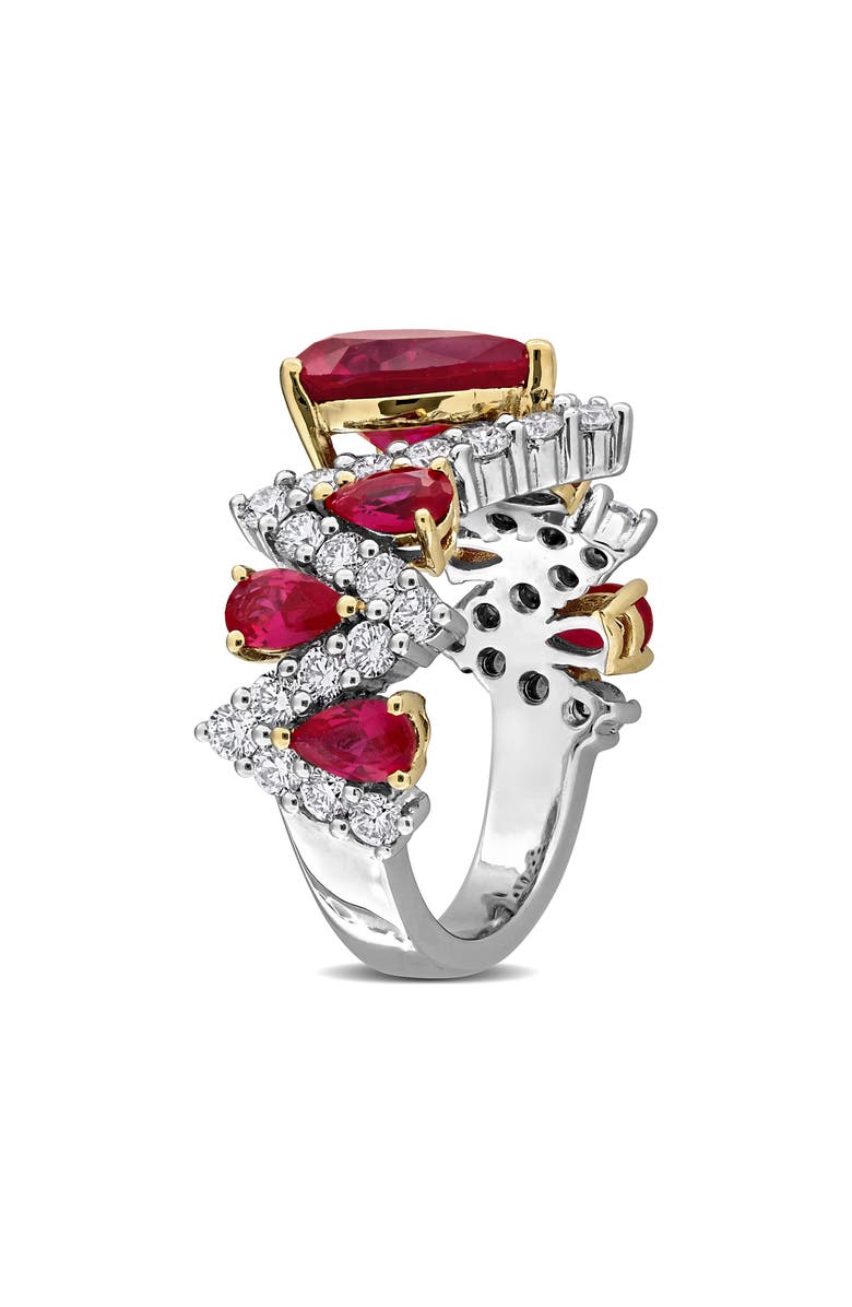 Created Forever Lab Grown Ruby & Diamond Ring, Alternate, color, Silver