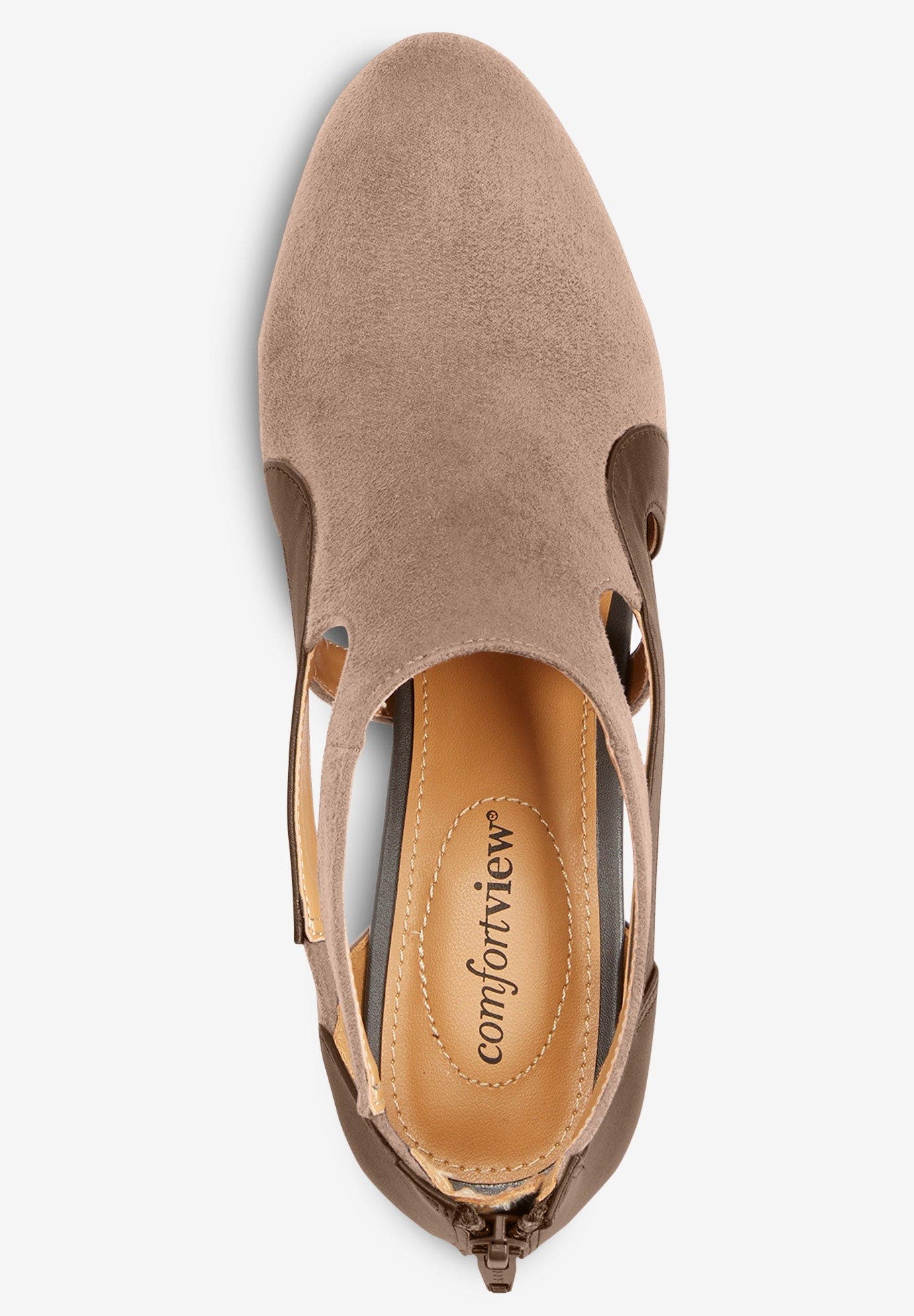 The Sage Suede Like Shootie Pump, Alternate, color, DARK TAUPE