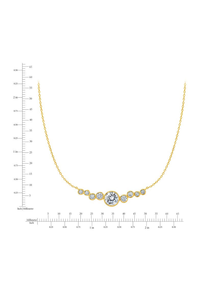 Stardust Cubic Zirconia Necklace, Alternate, color, 18KYG/ CLEAR STONE