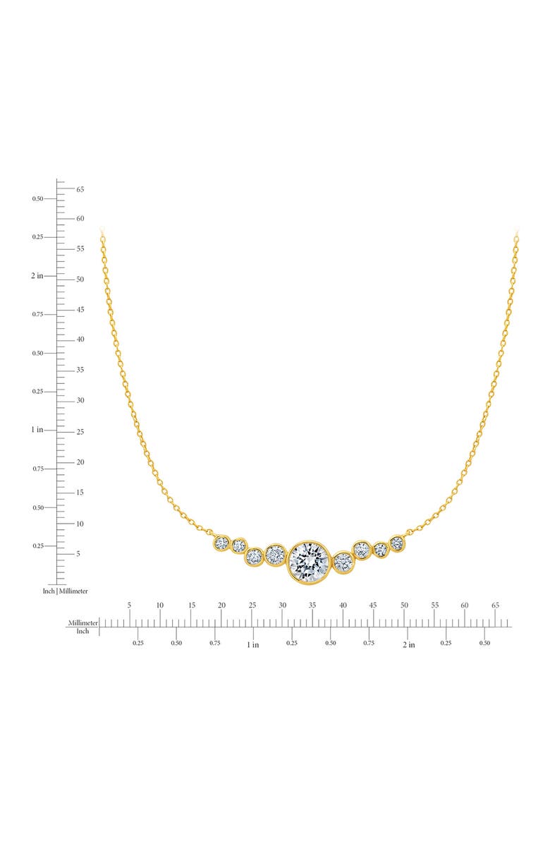 Crislu Stardust Cubic Zirconia Necklace, Alternate, color, 18Kyg/ Clear Stone