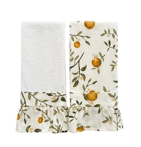 Valencia Ruffled Kitchen Towels - Set of 2