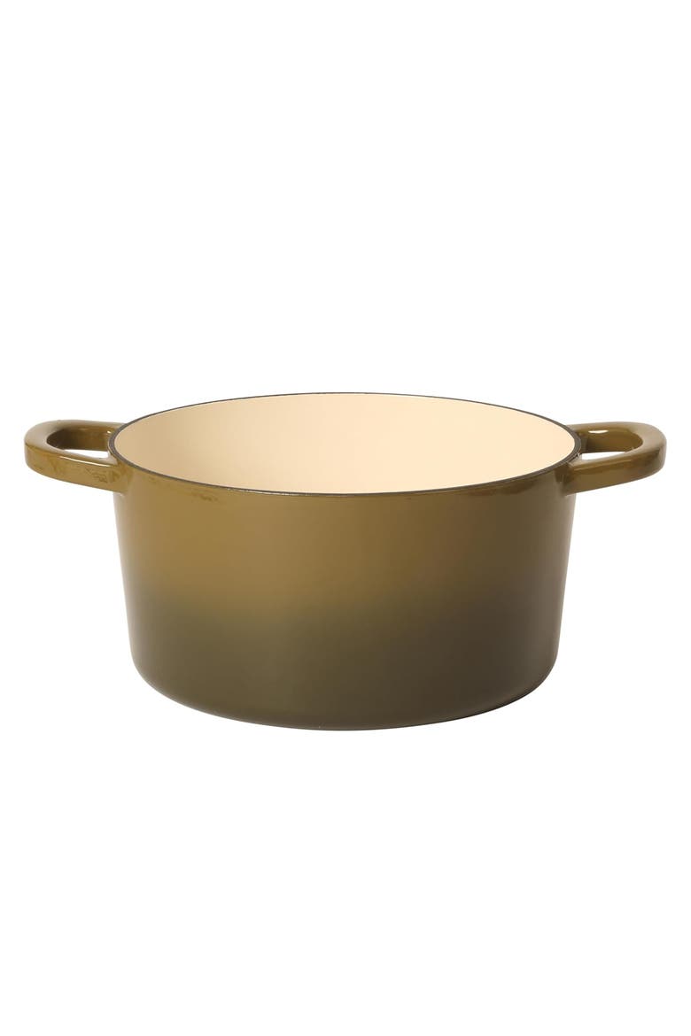 5 Quart Enameled Cast Iron Dutch Oven with Lid in Sage, Alternate, color, Green