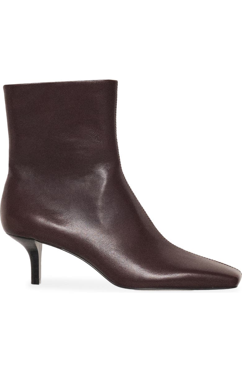 MANGO Square Toe Leather Bootie, Alternate, color,