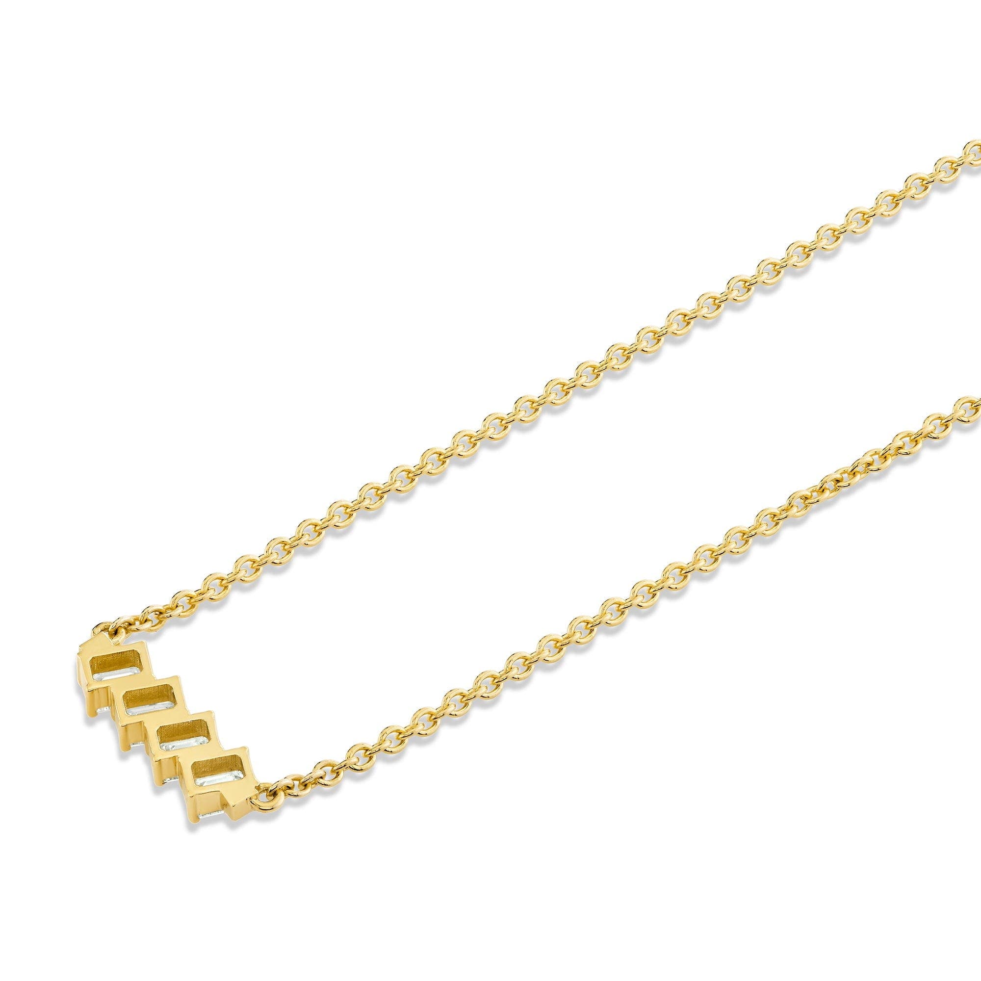Michael M Mini Montage Emerald Cut Diamond Bar Necklace (Women) | Nordstrom