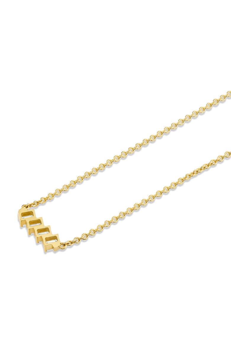 Mini Montage Emerald Cut Diamond Bar Necklace, Alternate, color, 18K Yellow Gold