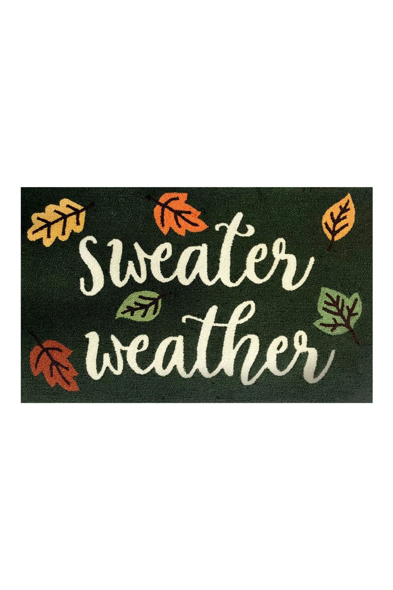 Sweater Weather Doormat, Main, color, GREEN MULTI