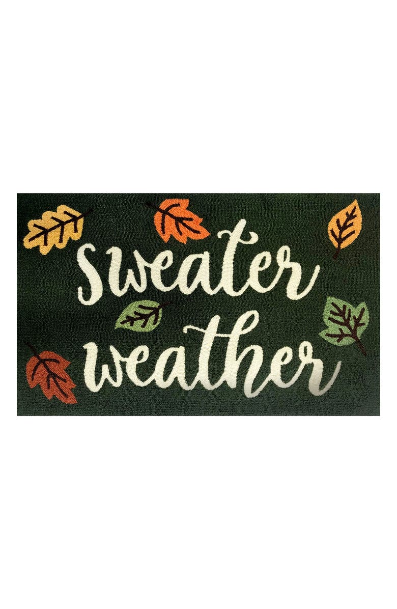 R16 HOME Sweater Weather Doormat, Main, color, Green Multi