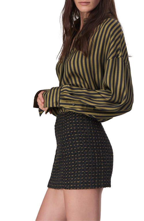 Rag & Bone Christine Tweed Miniskirt In Black