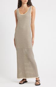 rag & bone Zoey Stripe Open Knit Maxi Tank Dress